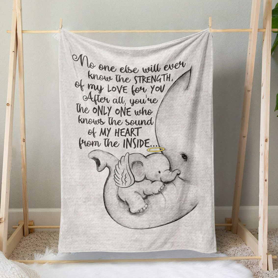 You're The One Onne Knows the Sound of My Heart from Inside Miscarriage Gifts Blanket